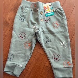 Garanimals Sage Green Smiley Jogger Pants